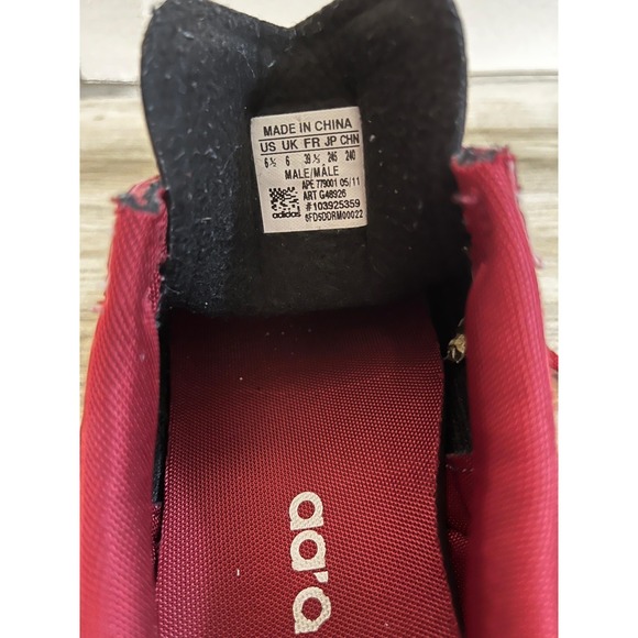 Rare Adidas Gazelle Triple Burgundy Mono Red Sneakers Men's Size 6 Shoe G48926 - Picture 6 of 8